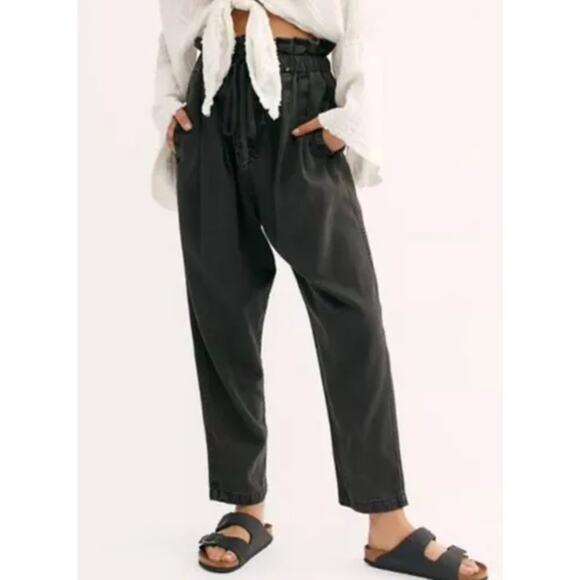 Free People XS grey paperbag Drawstring Waist Pants - Picture 1 of 6
